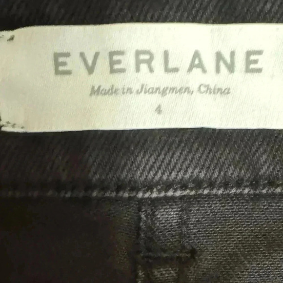 Everlane Black Wide Leg Cropped Jeans Size 4 - Picture 3 of 4